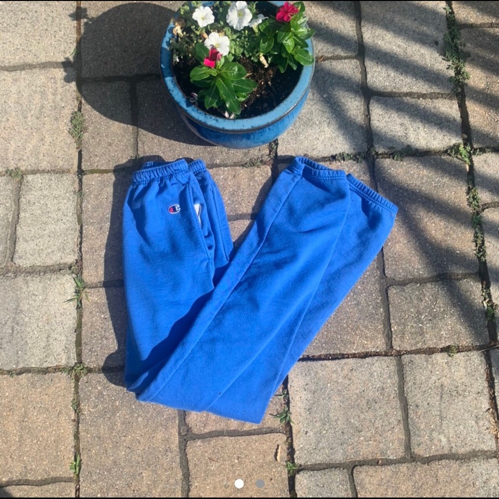 Royal blue champion sweatpants - size small